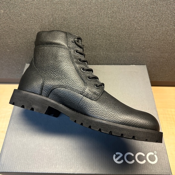 NIB! ECCO 530314 Men's Jamestown High-Cut Black Boot Hydromax EU44/US10-10.5 - Picture 6 of 9